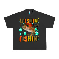 Pigment Black wishing i was fishing Urban Heavy Tee - MaliasSmallBusiness