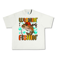 Pistachio wishing i was fishing Urban Heavy Tee - MaliasSmallBusiness