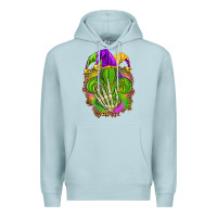 Blue Mist Mardi Gras with skeleton hand Premium Hoodie - HowdyJamesFarm