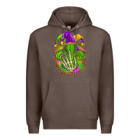 Coffee Mardi Gras with skeleton hand Premium Hoodie - HowdyJamesFarm