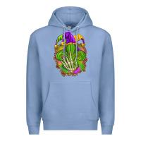 Colony Blue Mardi Gras with skeleton hand Premium Hoodie - HowdyJamesFarm