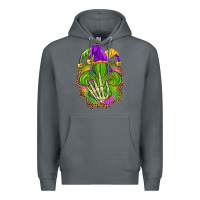 Rock Mardi Gras with skeleton hand Premium Hoodie - HowdyJamesFarm