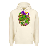 Sandshell Mardi Gras with skeleton hand Premium Hoodie - HowdyJamesFarm