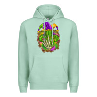 Seafoam Mardi Gras with skeleton hand Premium Hoodie - HowdyJamesFarm