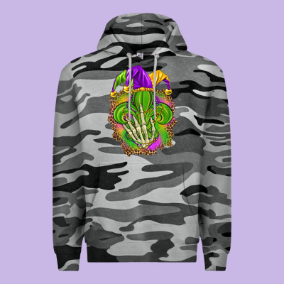 Mardi Gras With Skeleton Hand Premium Hoodie Designed By Howdyjamesfarm