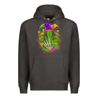 Smoke Mardi Gras with skeleton hand Premium Hoodie - HowdyJamesFarm