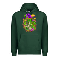 Sports Green Mardi Gras with skeleton hand Premium Hoodie - HowdyJamesFarm