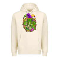 Tofu Mardi Gras with skeleton hand Premium Hoodie - HowdyJamesFarm