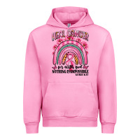 Fuchsia Pink heal cancer rainbow Urban Hoodie - LillyAllenDesigns