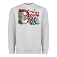 Heather Grey merry christmas yall Heavyweight Sweatshirt - SublimationCraftShop