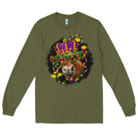 Army Green Mardi Gras red Angus Long Sleeve Tee - LillyAllenDesigns