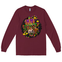 Burgundy Mardi Gras red Angus Long Sleeve Tee - LillyAllenDesigns