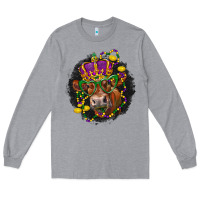 Heather Grey Mardi Gras red Angus Long Sleeve Tee - LillyAllenDesigns