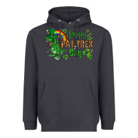 Smoke St. Patrick's Happy Pat T-Rex Day with rainbow Heavyweight Hoodie - HowdyJamesFarm