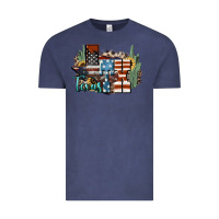 Vintage Denim tx texas Vintage Tee - NancyCooperArtShop