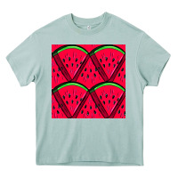 Arona Watermelon Slices Seamless Pattern Heavy Core Tee - BundleAndBundleShop