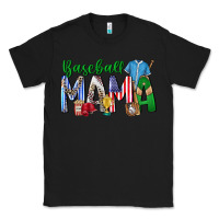 Black baseball mama Classic Tee - CowhideDigitalArt