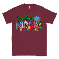 Burgundy baseball mama Classic Tee - CowhideDigitalArt
