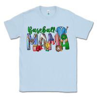Dusty Blue baseball mama Classic Tee - CowhideDigitalArt