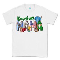 White baseball mama Classic Tee - CowhideDigitalArt