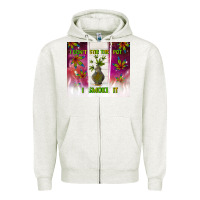 Oatmeal Heather i don't stir the pot i smoke it Zipper Hoodie - TumblerDesignByShophia