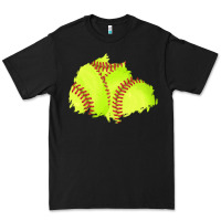 Black softball patch Premium Tee - AdoDesignShop