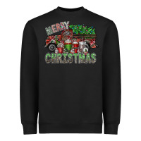 Black merry christmas Heavyweight Sweatshirt - SublimationCraftShop