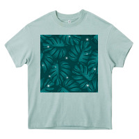 Tropical  Leaves Seamless Pattern Heavy Core Tee | Teevron