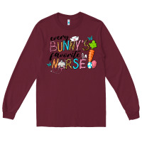 Burgundy Every Bunnys Favorite Nurse Long Sleeve Tee - RanaPortraitStore