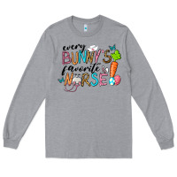 Heather Grey Every Bunnys Favorite Nurse Long Sleeve Tee - RanaPortraitStore