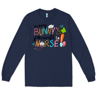 Navy Every Bunnys Favorite Nurse Long Sleeve Tee - RanaPortraitStore