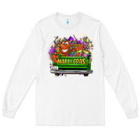 White Mardi Gras truck Long Sleeve Tee - LillyAllenDesigns