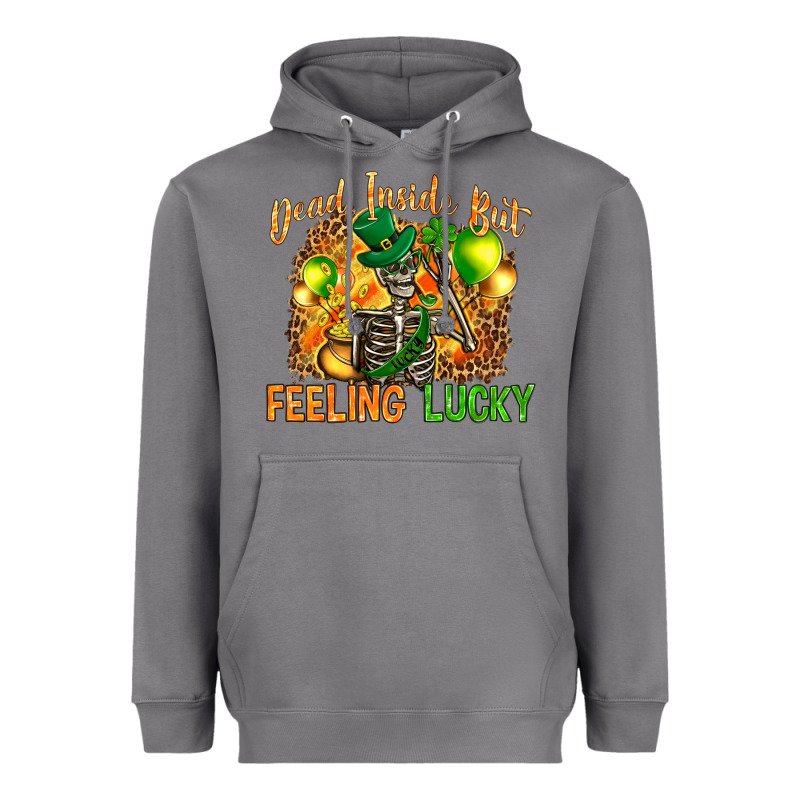 St. Patrick's Dead Inside But Feeling Lucky Heavyweight Hoodie by HowdyJamesFarm | Teevron