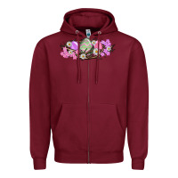 Burgundy Easter eggs and crown of thorns Easter Day Zipper Hoodie - HowdyJamesFarm