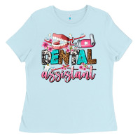 Baby Blue dental assistant Ladies Tee - AdoDesignShop