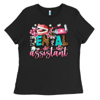 Black dental assistant Ladies Tee - AdoDesignShop