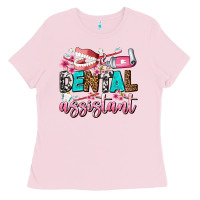 Bubblegum Pink dental assistant Ladies Tee - AdoDesignShop
