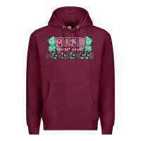 Burgundy Mind your own Motherhood  Mother's Day Premium Hoodie - CowGirlArtShop