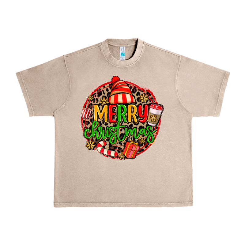 Merry Leopard Merry Christmas Urban Heavy Tee by MaliasSmallBusiness | Teevron