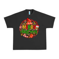 Pigment Black merry leopard merry christmas Urban Heavy Tee - MaliasSmallBusiness