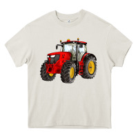 Cream western farm tractor red Heavy Core Tee - Artiststas