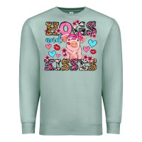 Seafoam hogs and kisses pig  olivia Premium Sweatshirt - OliviaCreatesArt