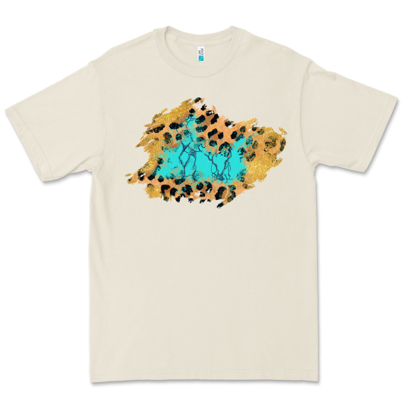 Glitter Leopard Turquoise Patch Premium Tee by AdoDesignShop | Teevron
