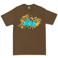 Cacao glitter leopard turquoise patch Premium Tee - AdoDesignShop