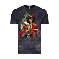 Cloud Black very merry teacher skeleton Vintage Tee - NancyCooperArtShop