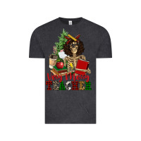 Vintage Black very merry teacher skeleton Vintage Tee - NancyCooperArtShop