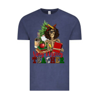 Vintage Denim very merry teacher skeleton Vintage Tee - NancyCooperArtShop