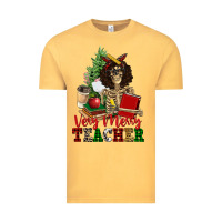 Vintage Mustard very merry teacher skeleton Vintage Tee - NancyCooperArtShop