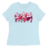 Cancer Ribbon With Teeth Ladies Tee | Teevron