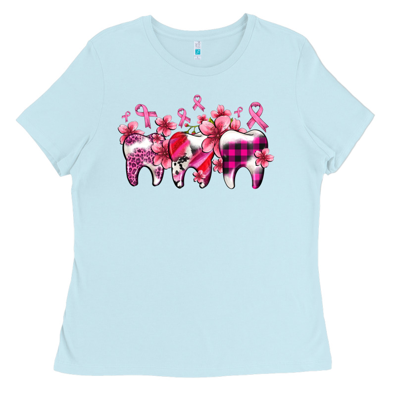 Cancer Ribbon With Teeth Ladies Tee by AdoDesignShop | Teevron